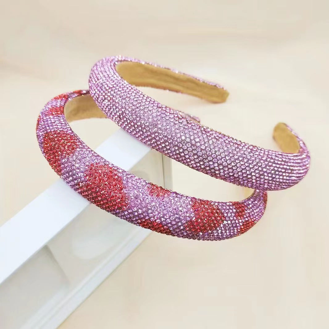 Trendy Heart Pattern Diamond Headband