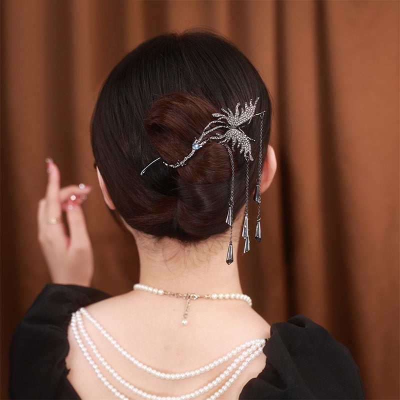 SheFav Butterfly Tassel Twist Hair Claw Clip