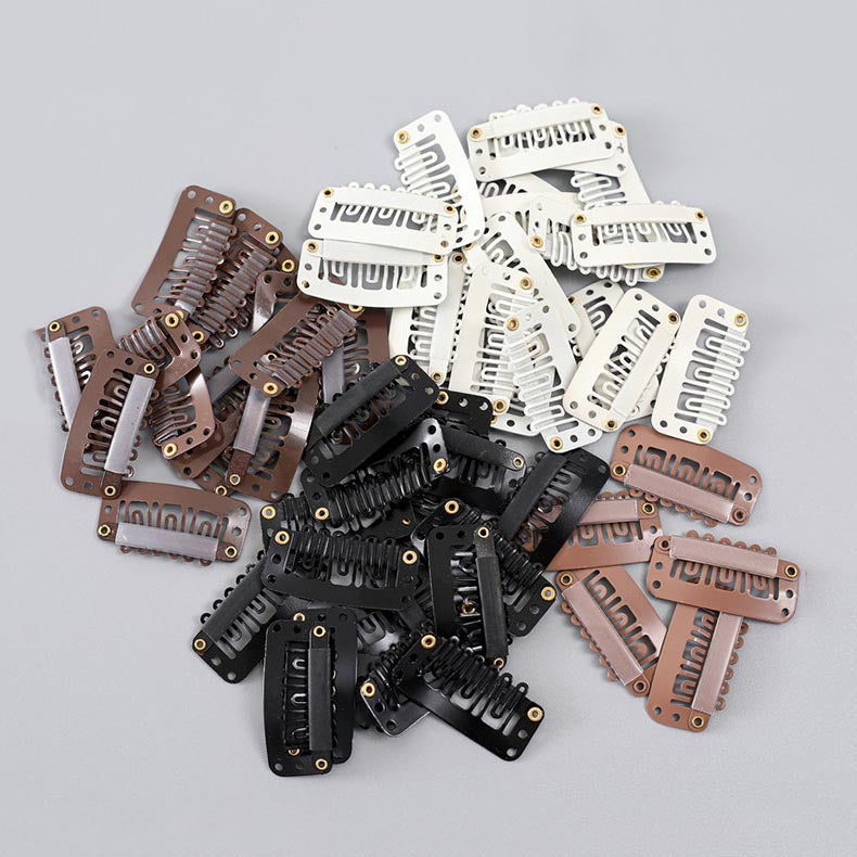 4PCs Metal Snap Clips for Hair Extensions DIY Clips