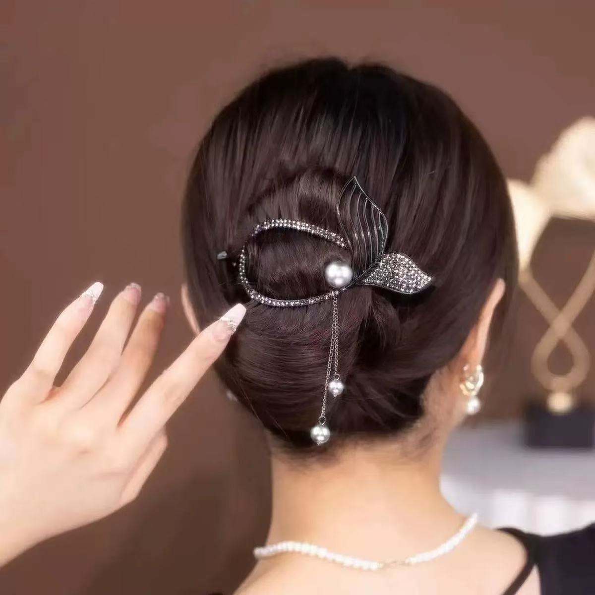 Fish Tail Tassel Easy Updo Hair Twist Clips