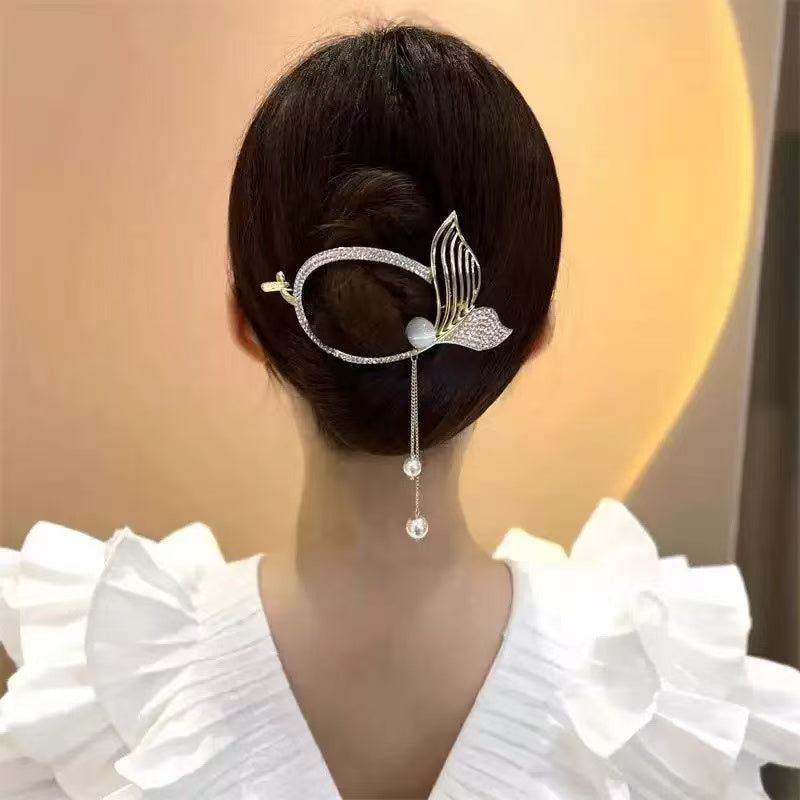Fish Tail Tassel Easy Updo Hair Twist Clips