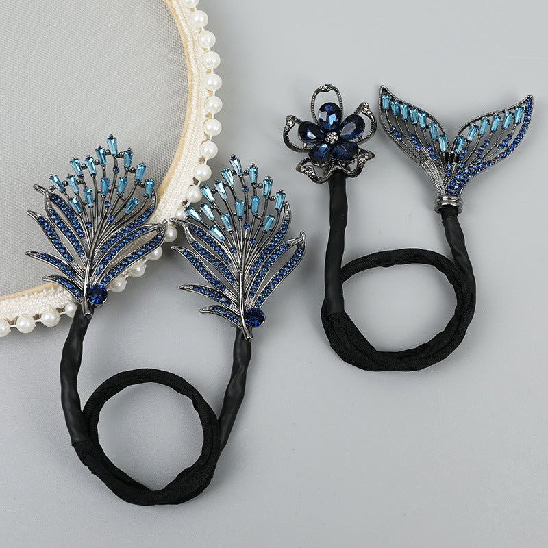 Handmade Feather Hair Bun Updo Hairstyle Twist Clips