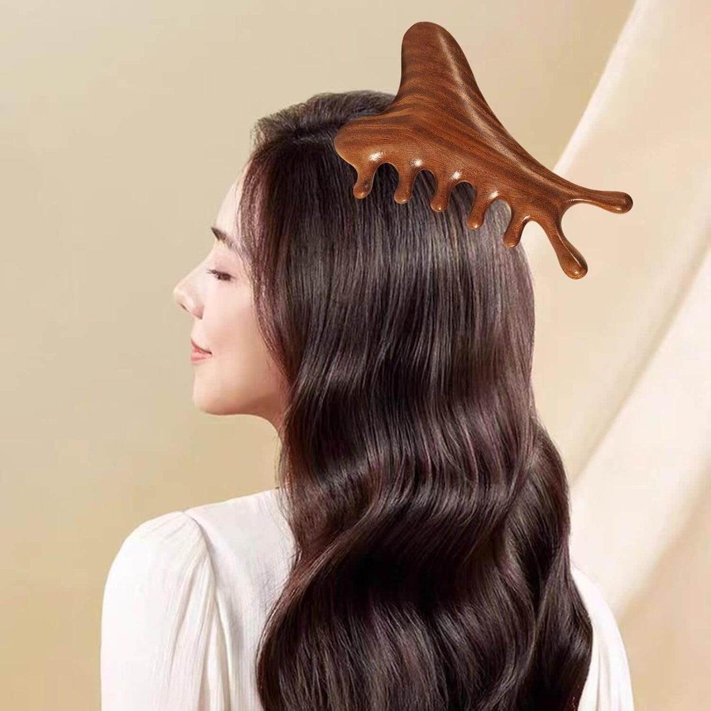 SheFav Versatile Natural Sandalwood Massage Comb