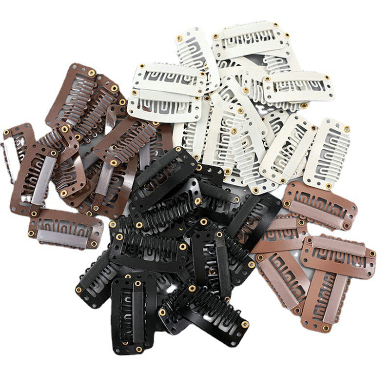 4PCs Metal Snap Clips for Hair Extensions DIY Clips