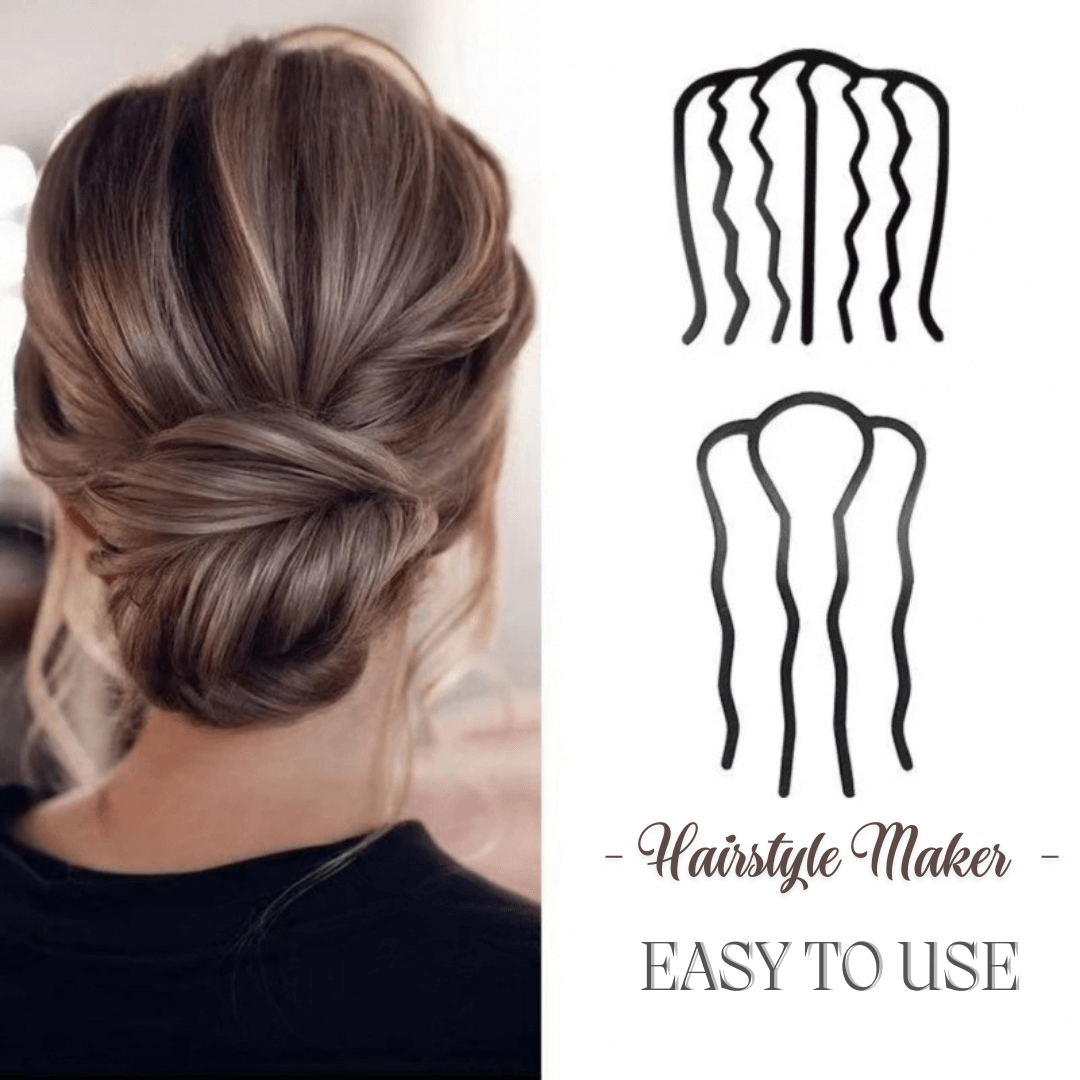6Pcs Hair Pins Combs French Twist Updo Hairstyle Tools
