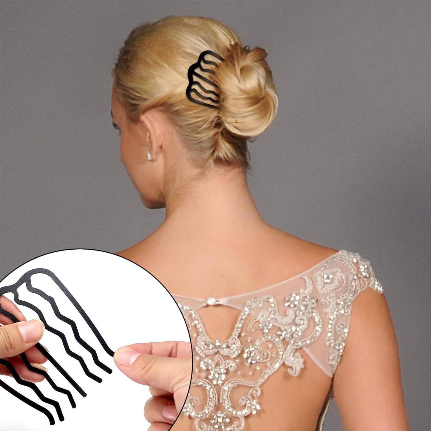 6Pcs Hair Pins Combs French Twist Updo Hairstyle Tools