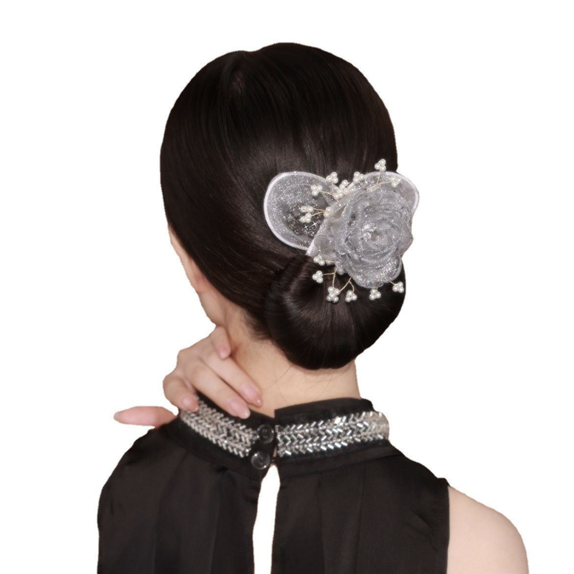 SheFav Flower Pearls Easy Updo Hairstyle Maker Twist Clips