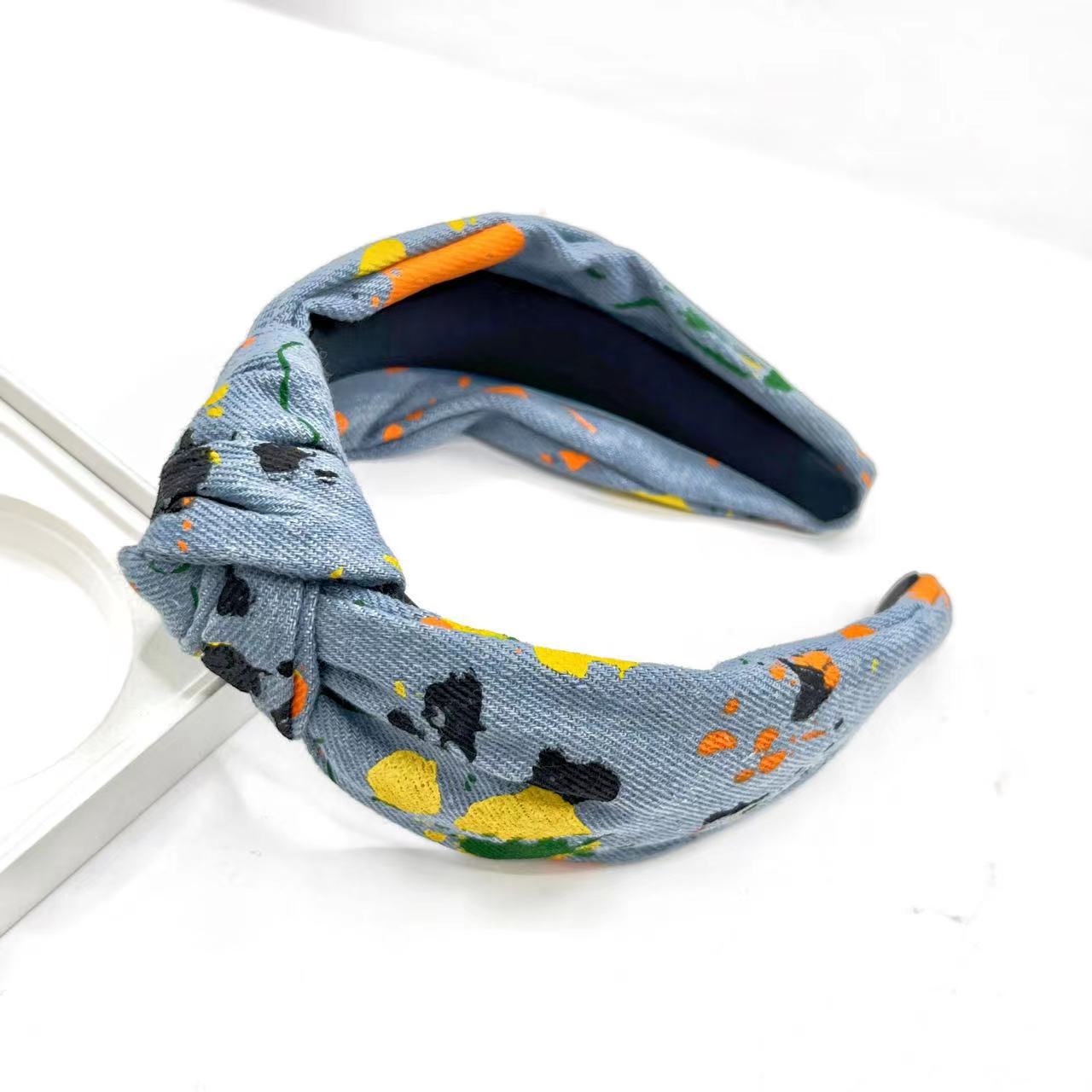 Classic Denim Printed Style Headband