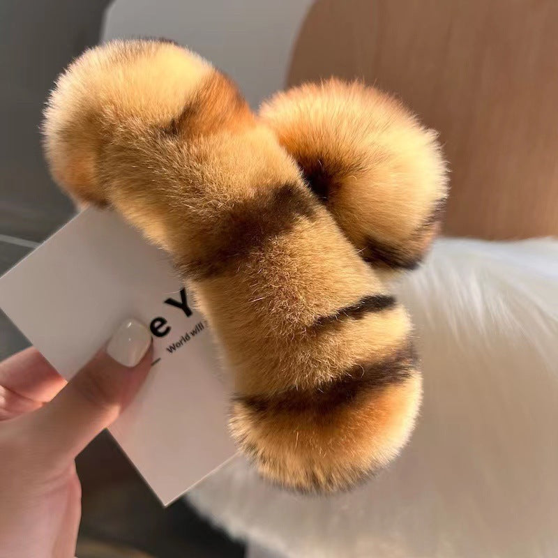 Cute Large Fuzzy Hair Claw Clip for Thick Thin Hair-SHEFAV