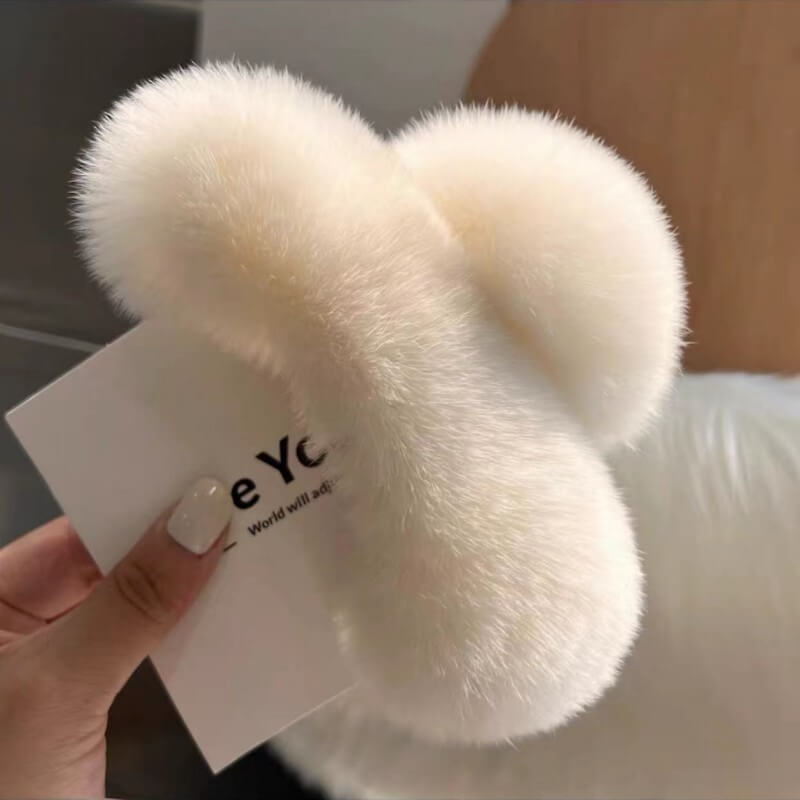 Cute Large Fuzzy Hair Claw Clip for Thick Thin Hair-SHEFAV