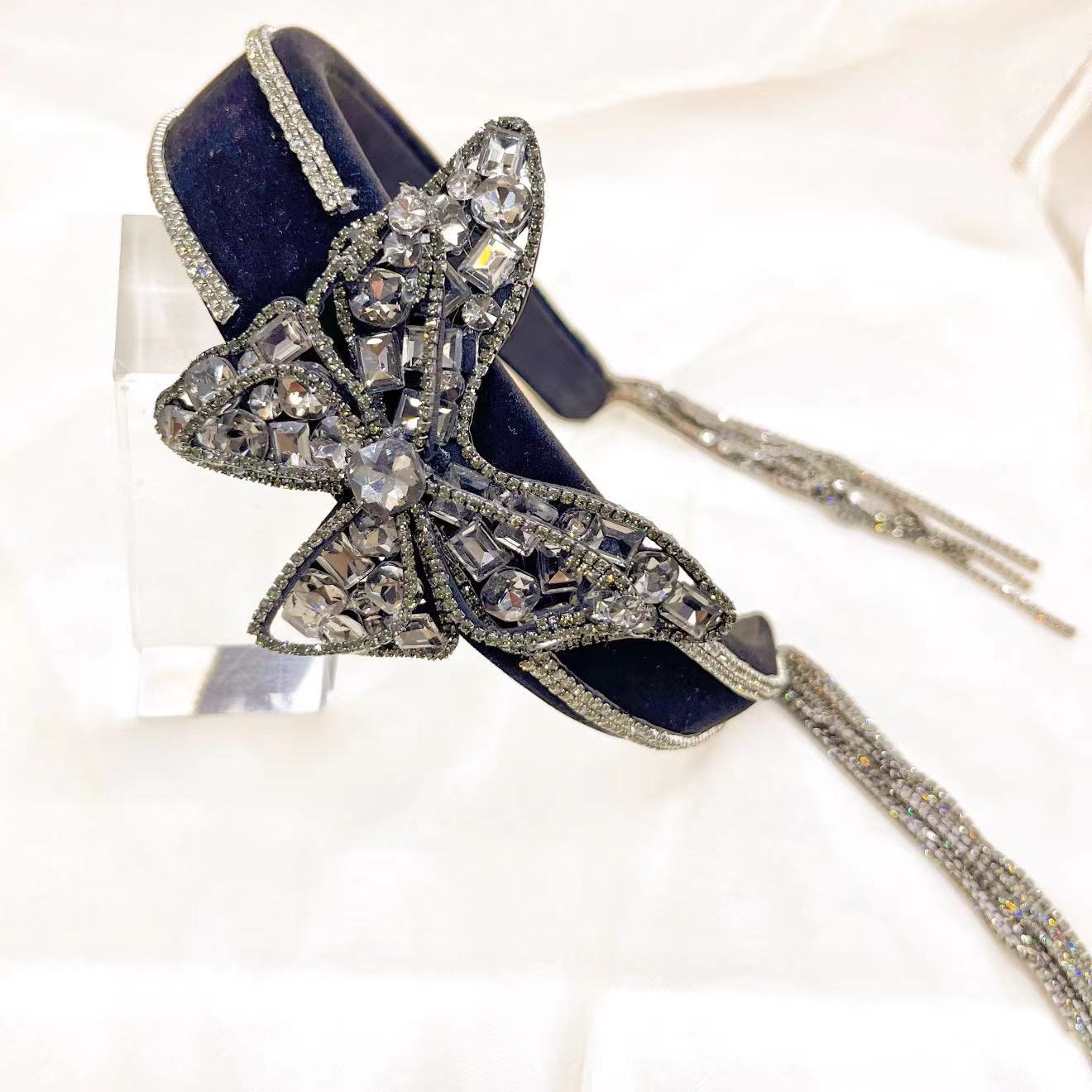 Diamond Bow Fringe Headband