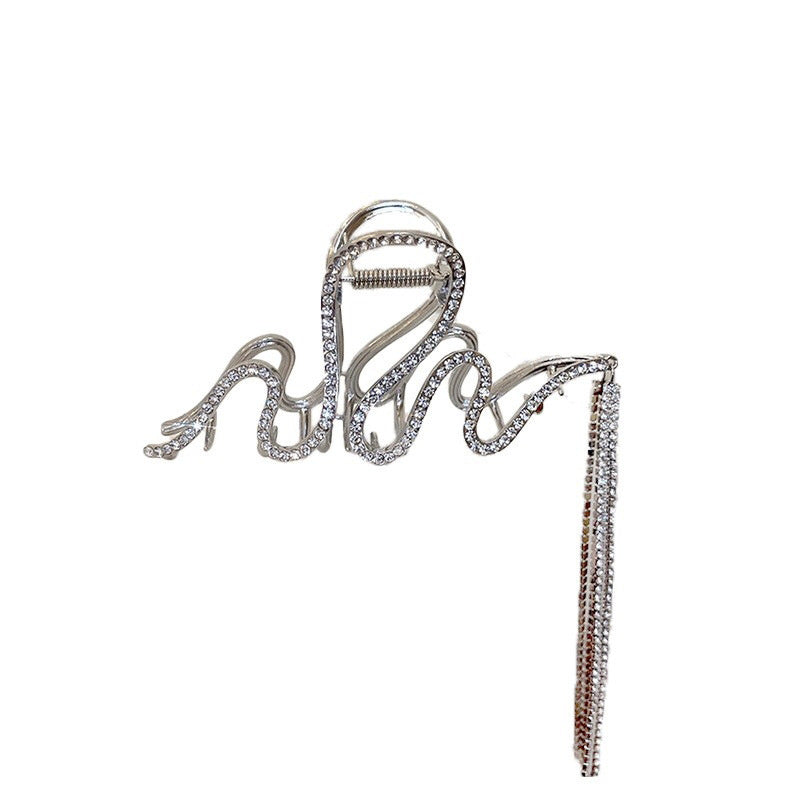 SheFav Diamond Snake Tassel Hair Claw Clips