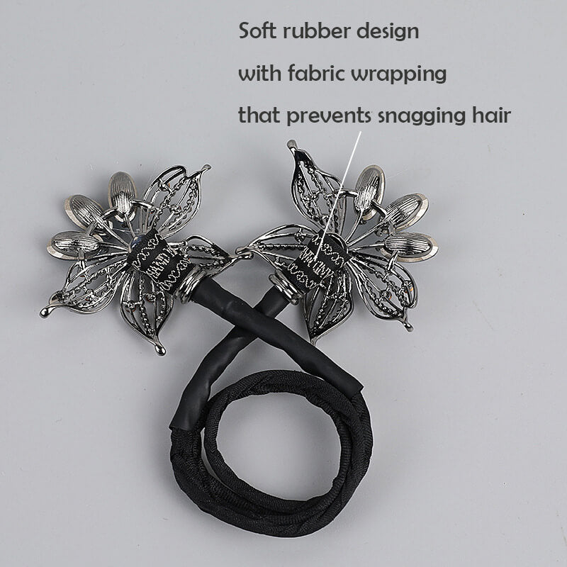 Flower Crystal Updo Hairstyle Bun Tool Twist Hair Clips