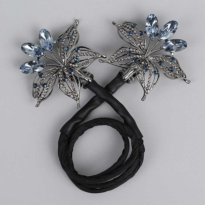 Flower Crystal Updo Hairstyle Bun Tool Twist Hair Clips