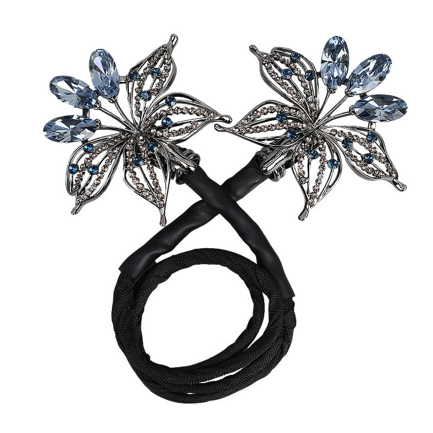 Flower Crystal Updo Hairstyle Bun Tool Twist Hair Clips