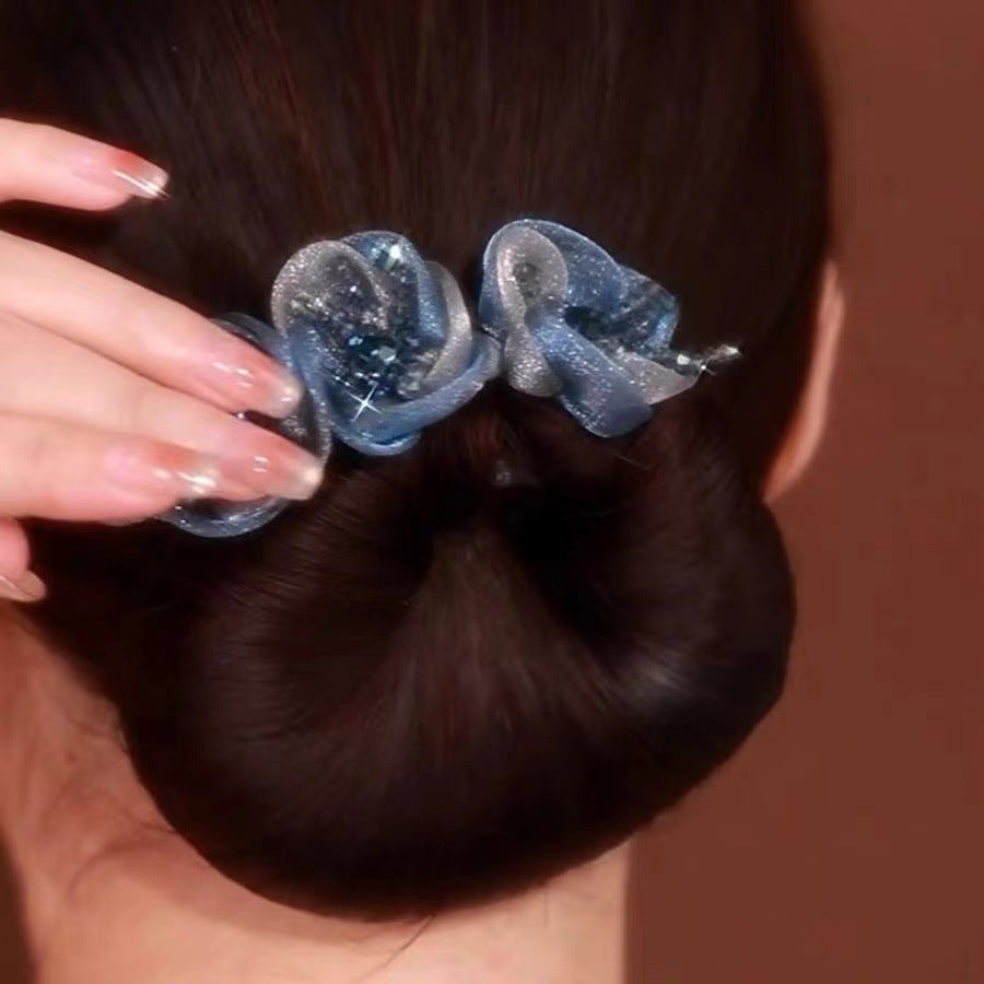 Flower Simple Updo Hairstyle Bun Tool Twist Hair Clips