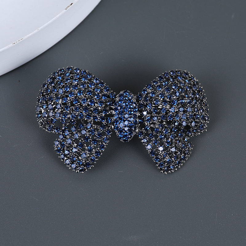 French Design Handmade Diamond Bow Hair Barrettes - SHEFAV
