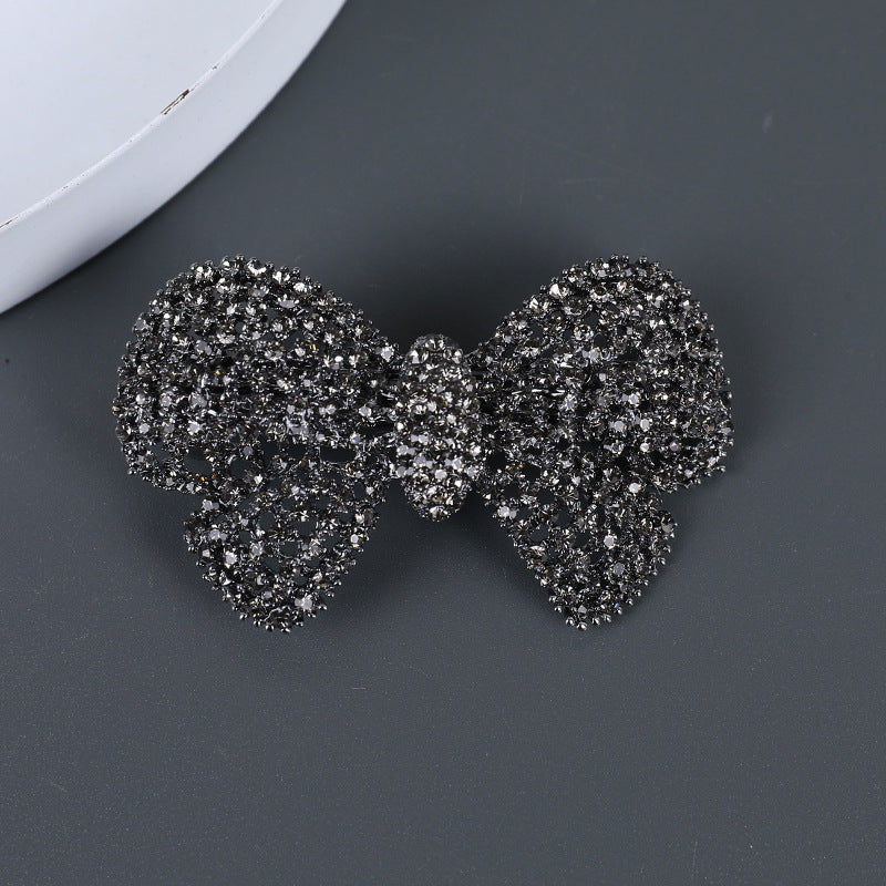 French Design Handmade Diamond Bow Hair Barrettes - SHEFAV
