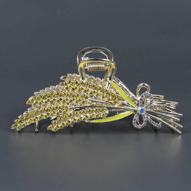 Gold Ear of Wheat French Hair Claw Clips-SHEFAV