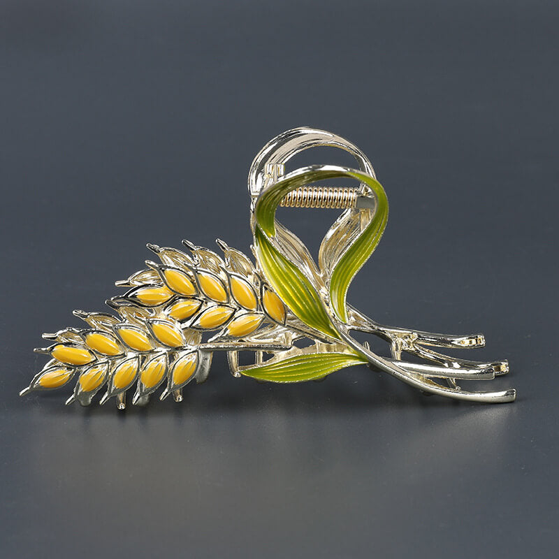 Gold Ear of Wheat French Hair Claw Clips-SHEFAV