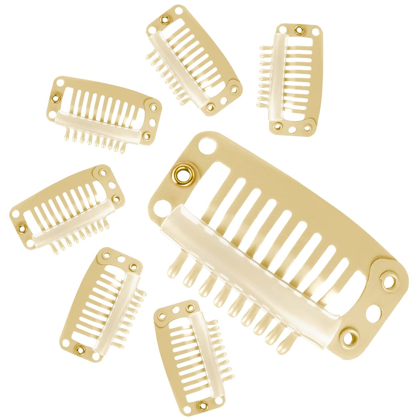 Shefav 7PCs Hair Extension Clips DIY Hairstyle Snap Comb Clips