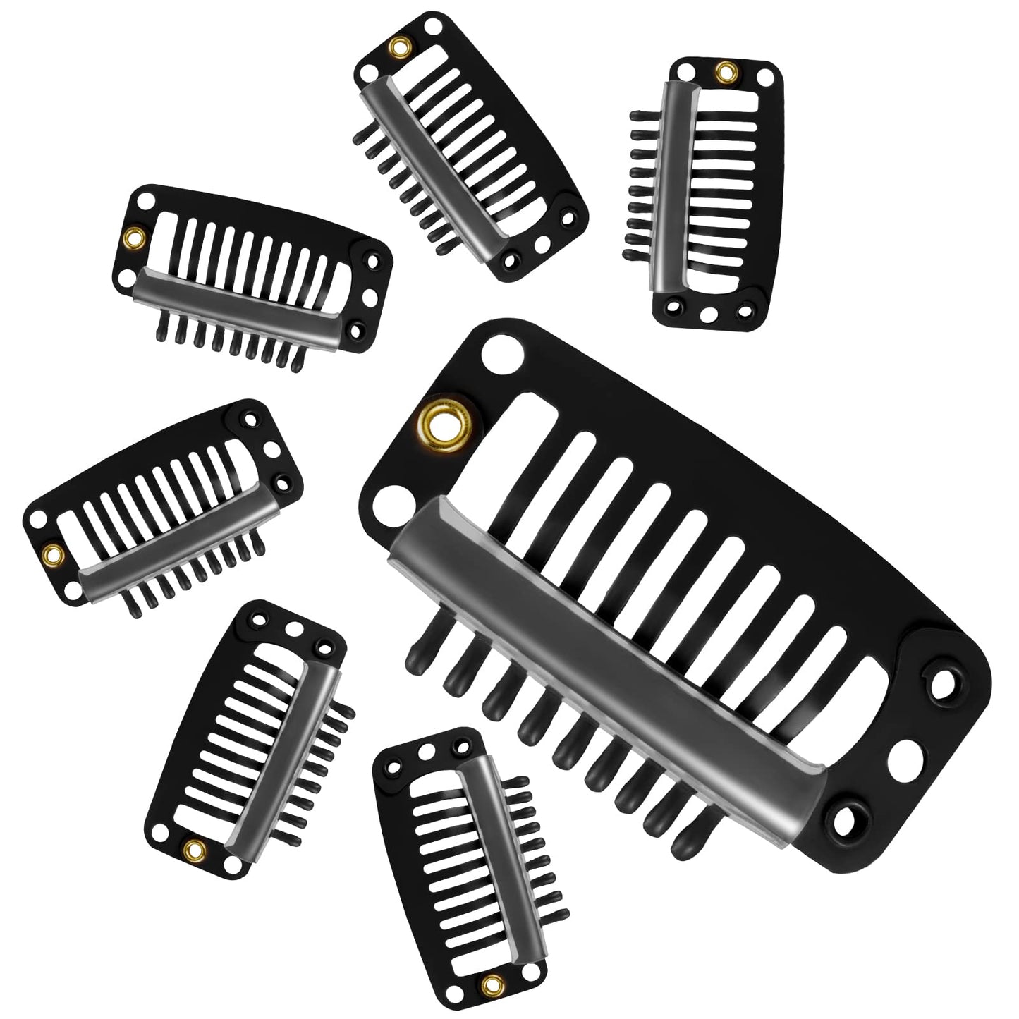 Shefav 7PCs Hair Extension Clips DIY Hairstyle Snap Comb Clips