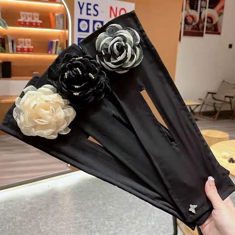 Handmade Camellia Ponytail Hairstyle Twist Hair Clips