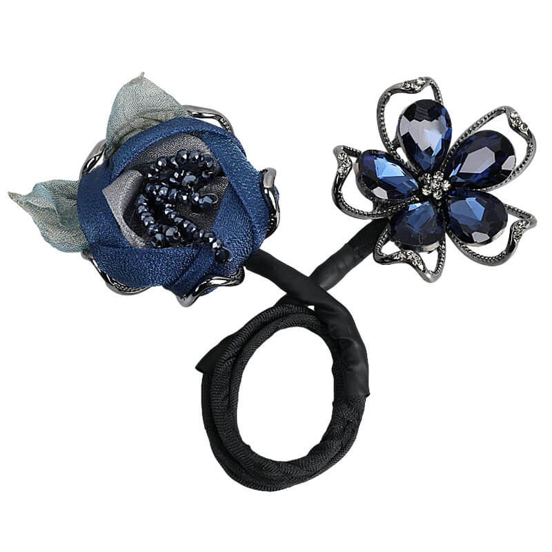 Handmade Flower Crystal Updo Hairstyle Tool Twist Clips