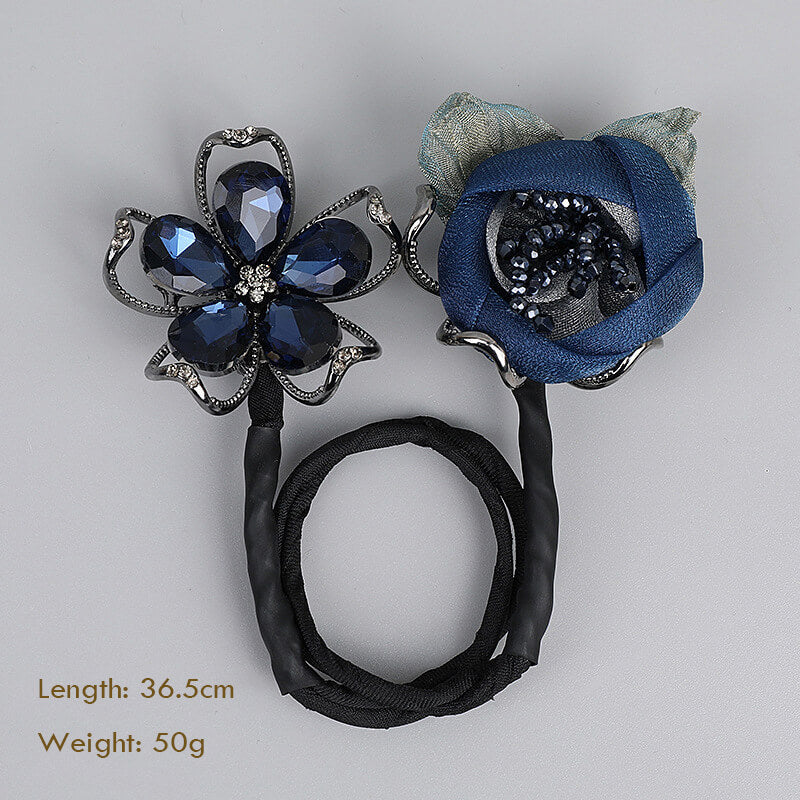 Handmade Flower Crystal Updo Hairstyle Tool Twist Clips