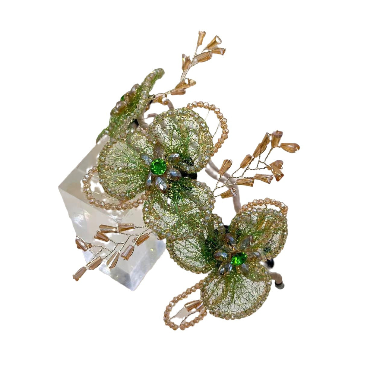 Handmade Knitted Bead Flower Headband - SHEFAV