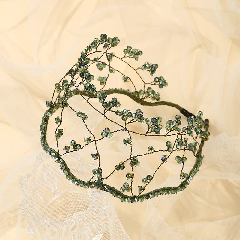 Handmade Knitted Crystal Bead Headband