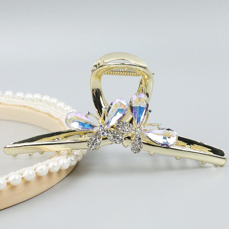 Handmade Large Size Opal Crystal Hair Claw for Thick Hair