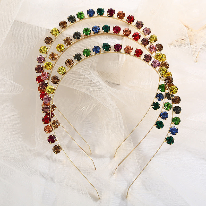 Handmade Multi color Diamond Headband - SHEFAV