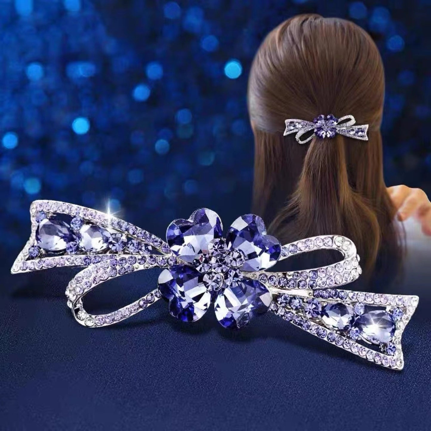 Handmade Water Diamond Spring Hair Clip