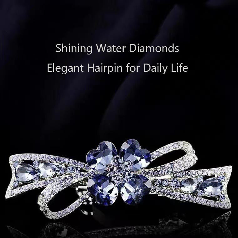 Handmade Water Diamond Spring Hair Clip