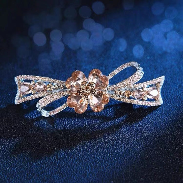 Handmade Water Diamond Spring Hair Clip