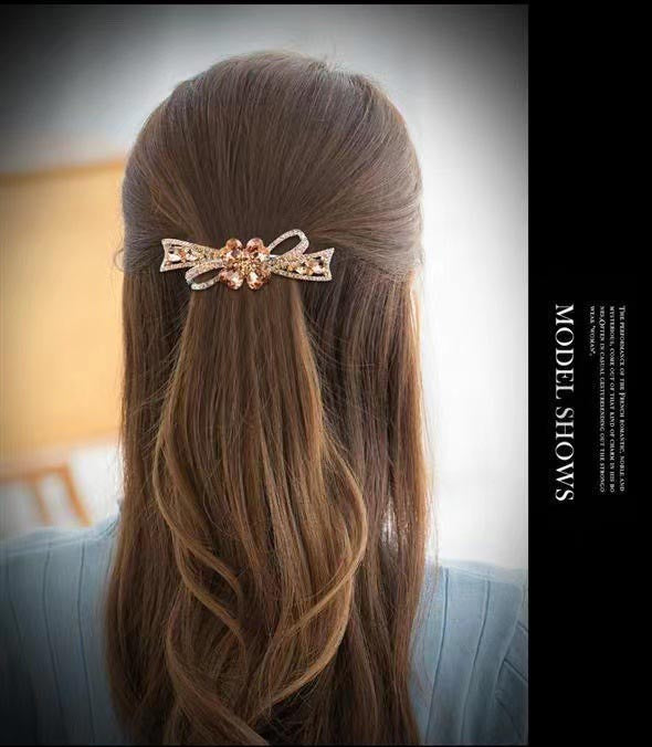 Handmade Water Diamond Spring Hair Clip
