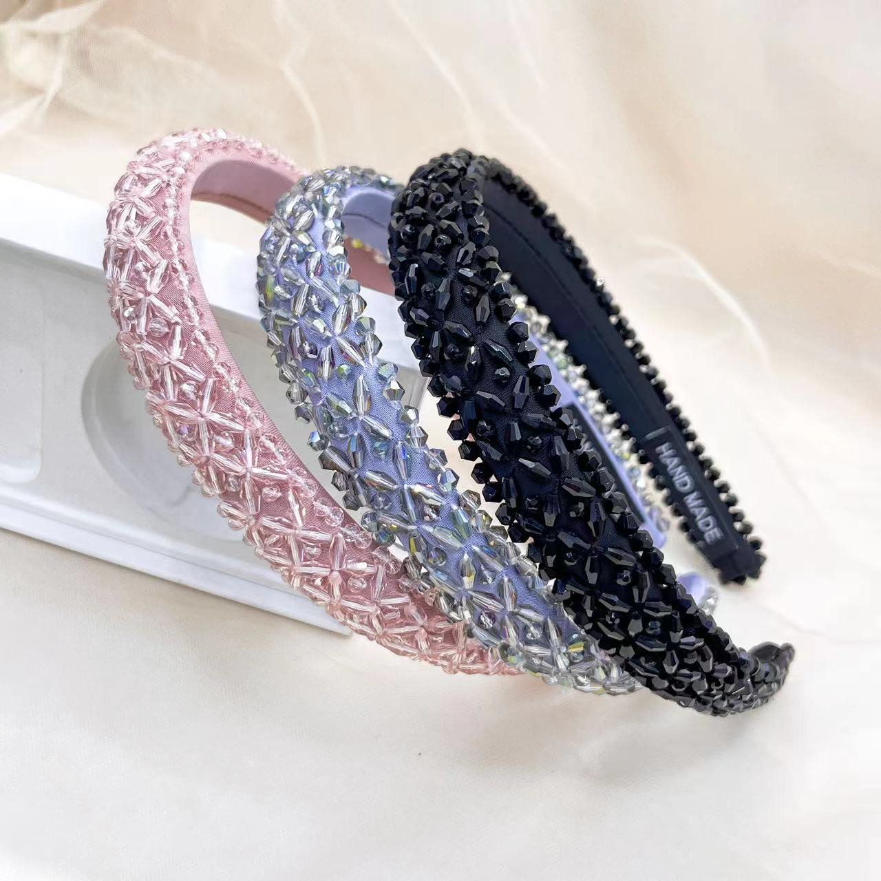 High End Handmade Crystal Bead Headband - SHEFAV