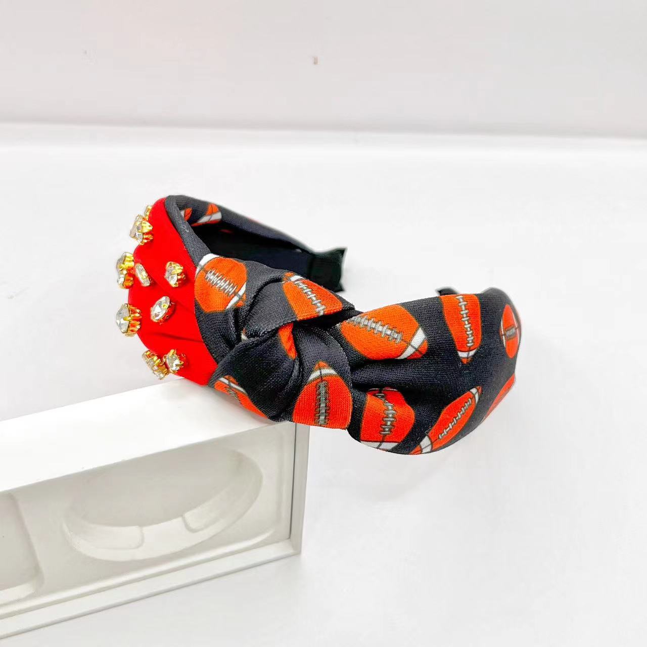 Pumpkin Print Tied Holiday Party Headband - SHEFAV