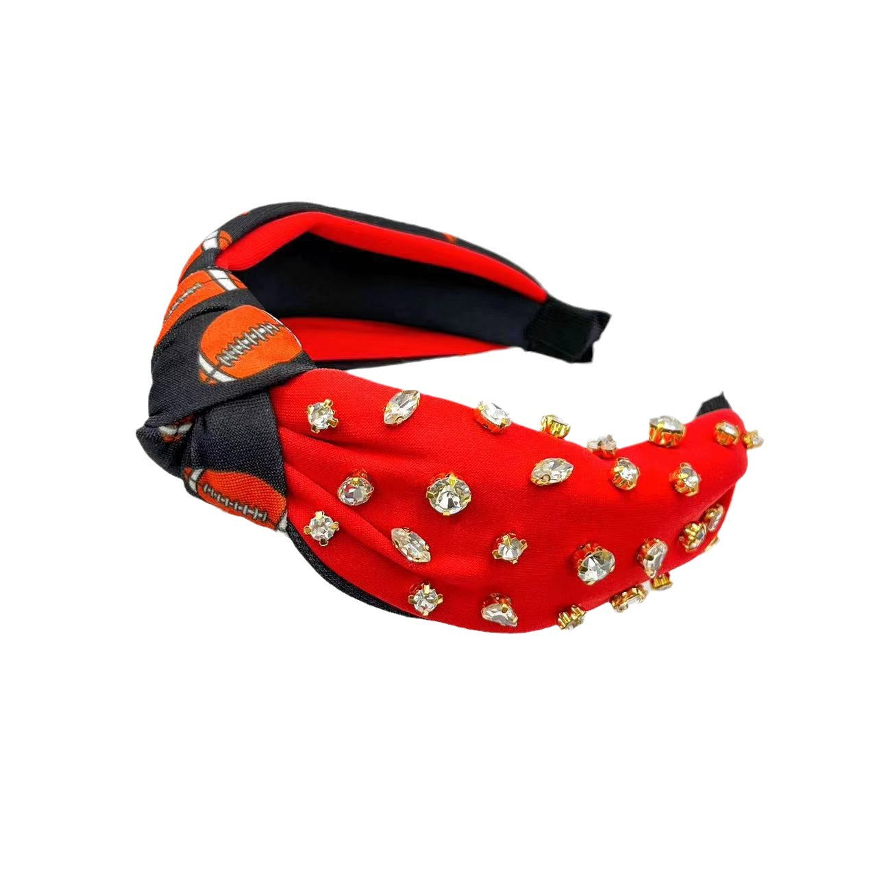 Pumpkin Print Tied Holiday Party Headband - SHEFAV