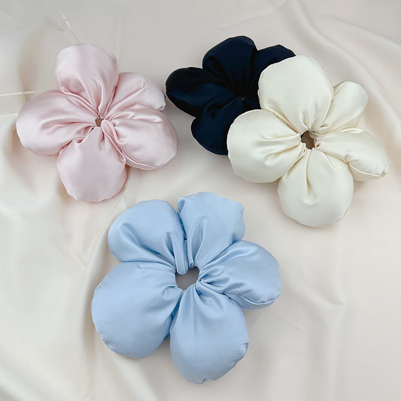 SheFav Large Bread Flower Elastic Hair Tie Scrunchies