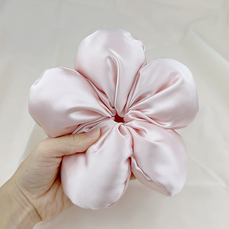 SheFav Large Bread Flower Elastic Hair Tie Scrunchies
