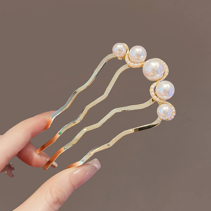 Pearl Hair Pins Combs French Twist Updo Tools