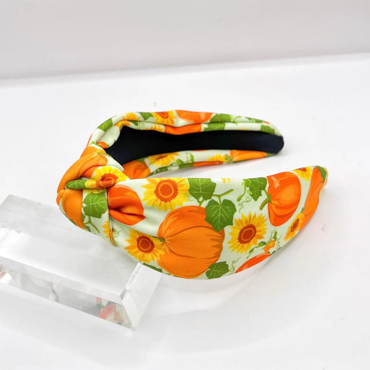 Pumpkin Printed Tied Headband - SHEFAV