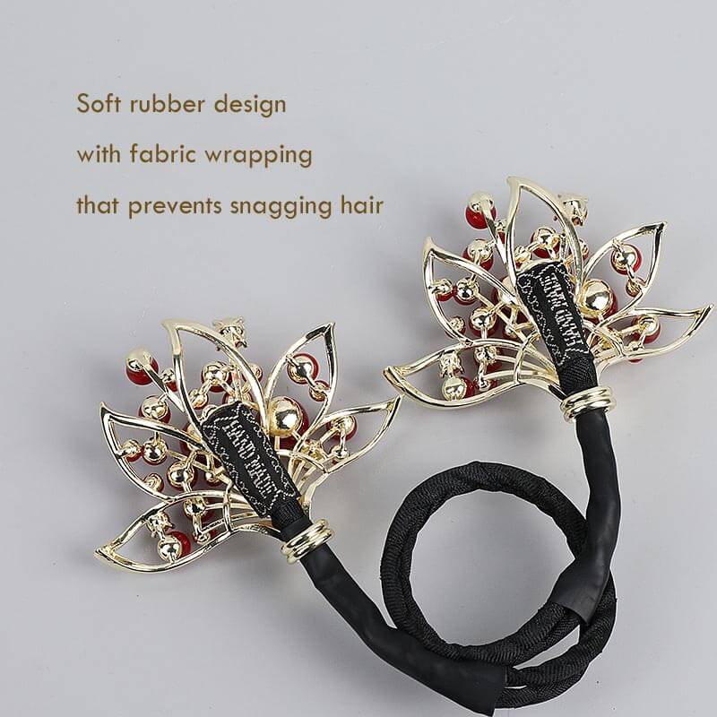 SheFav Red Pearl Easy Updo Hairstyle Tool Twist Hair Clips