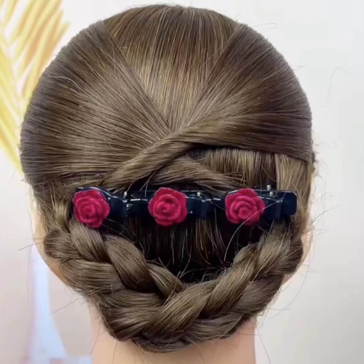 Red Rose Bangs Hair Clips for Hair Styling Sectioning