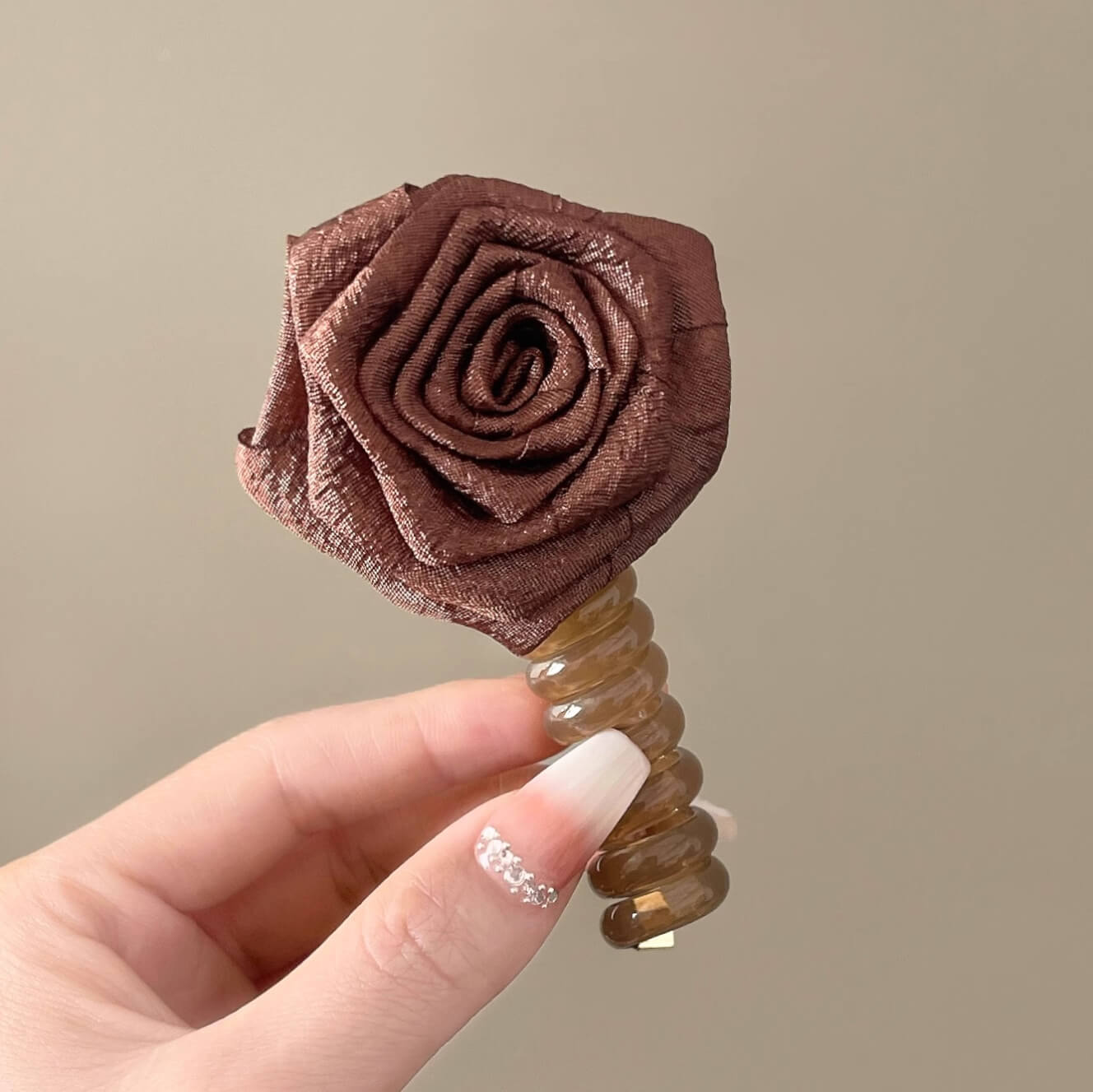 Rose Phone Wire Hair Ties Ponytail Holder