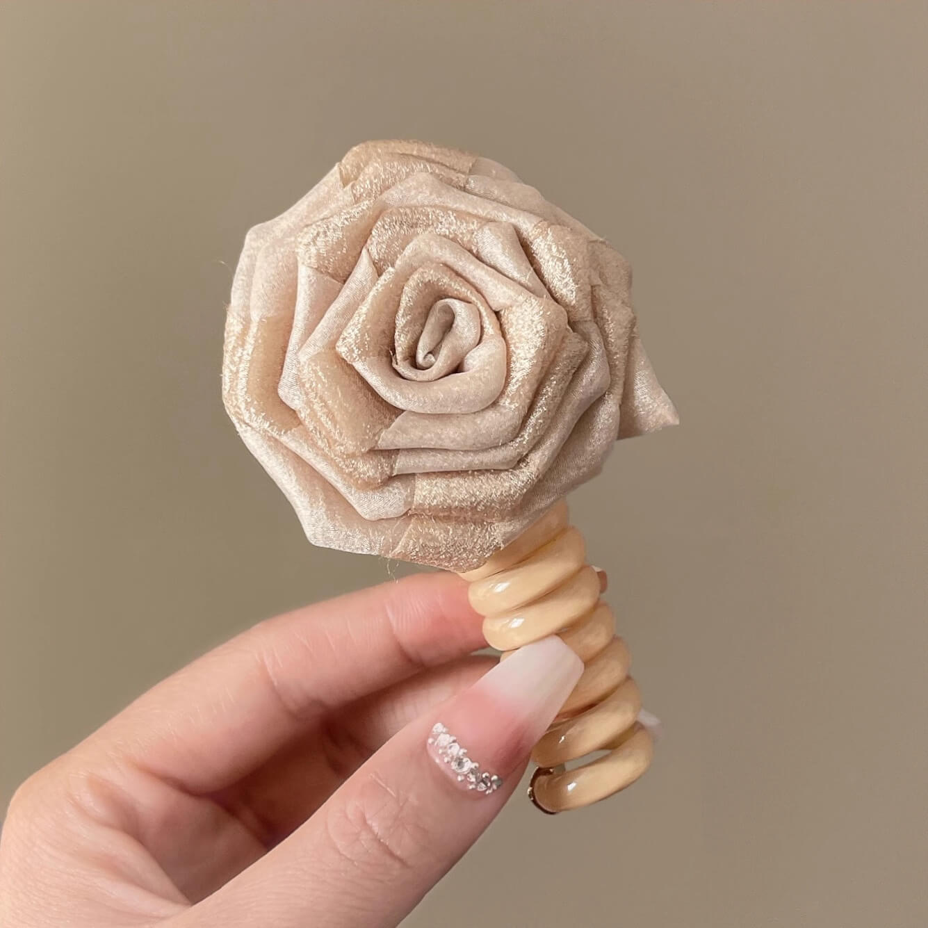 Rose Phone Wire Hair Ties Ponytail Holder
