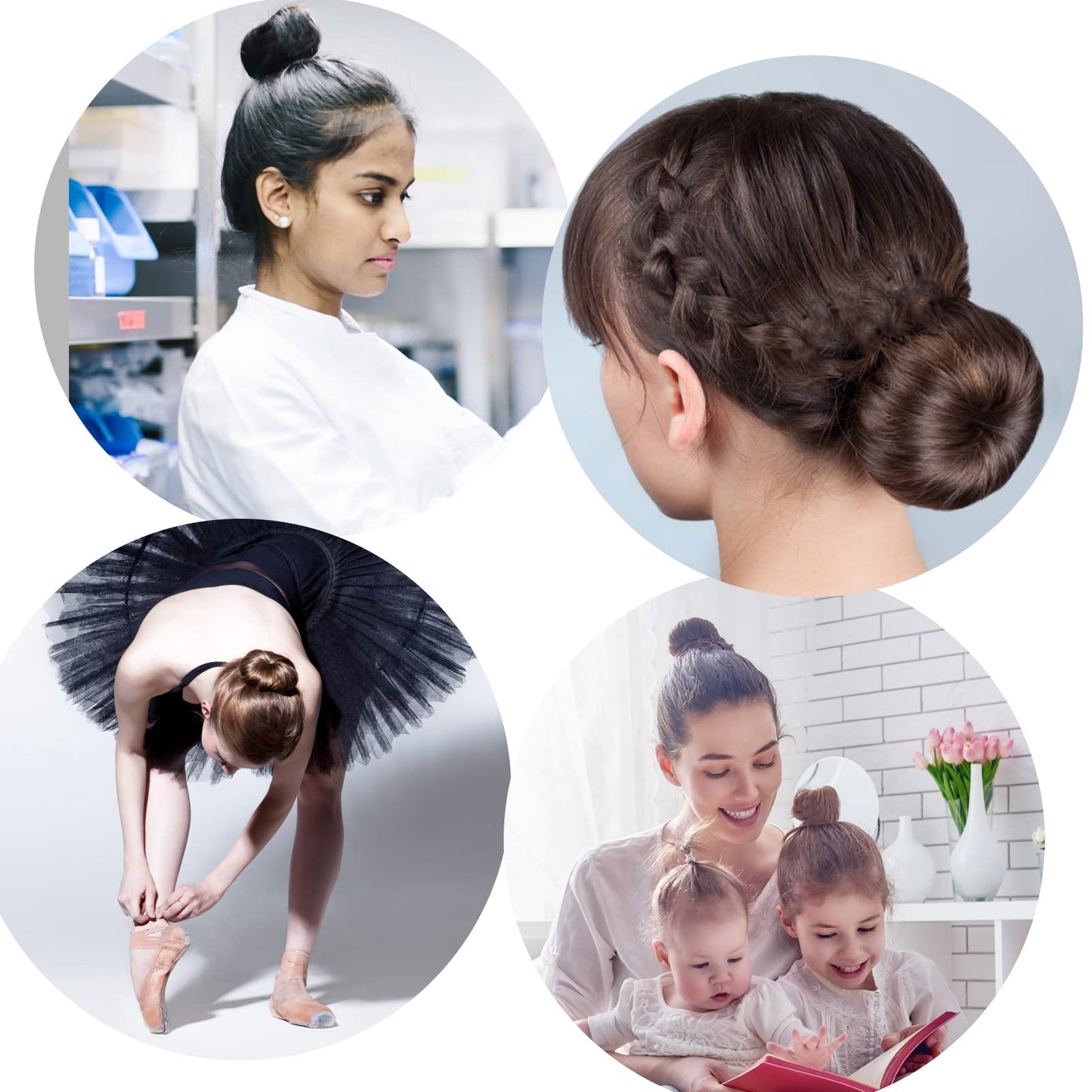 3PCs Easy Bun Hairstyle Maker Snap Roll DIY Bun Tool