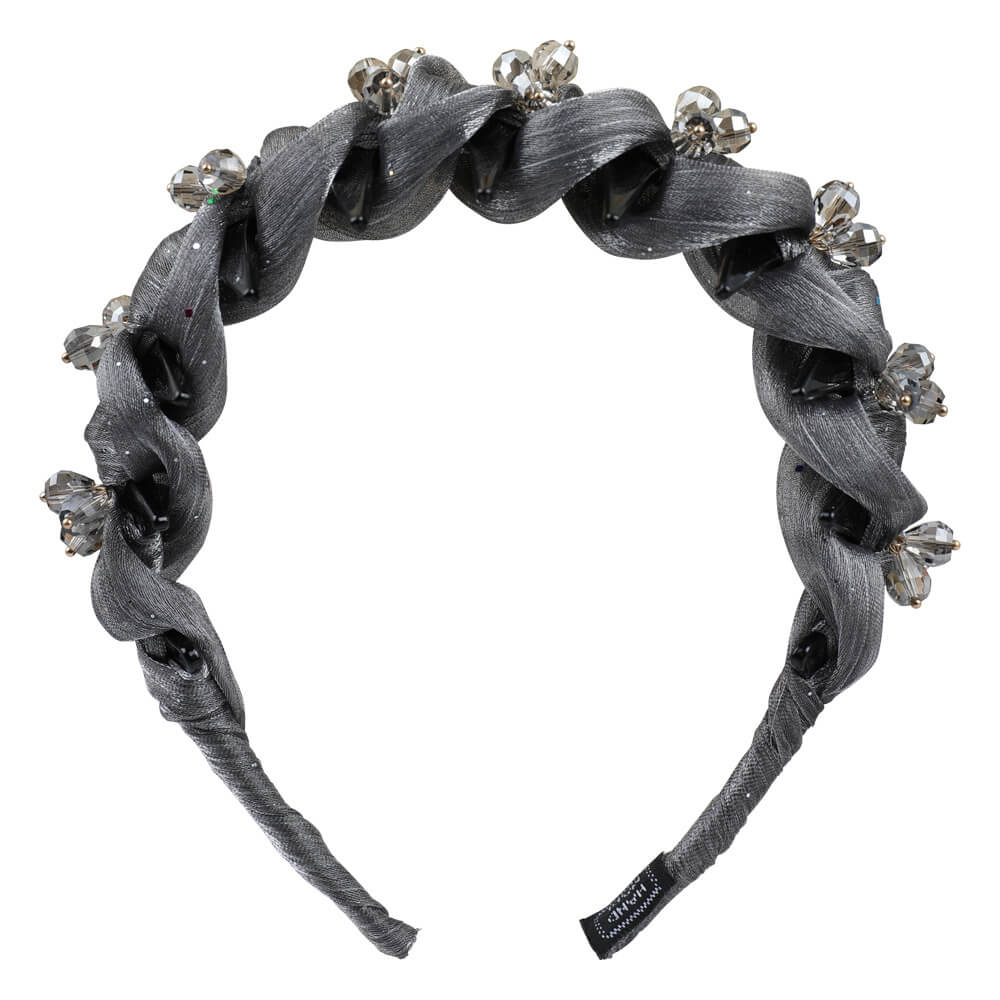 SheFav Handmade Organza Crystal Claw Headband